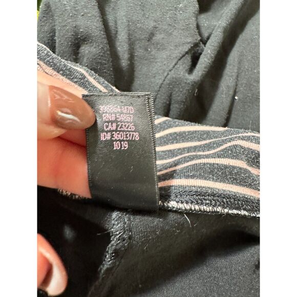 y2k Victoria's Secret Fold Over Top Black Leggings Size Small - Picture 4 of 9